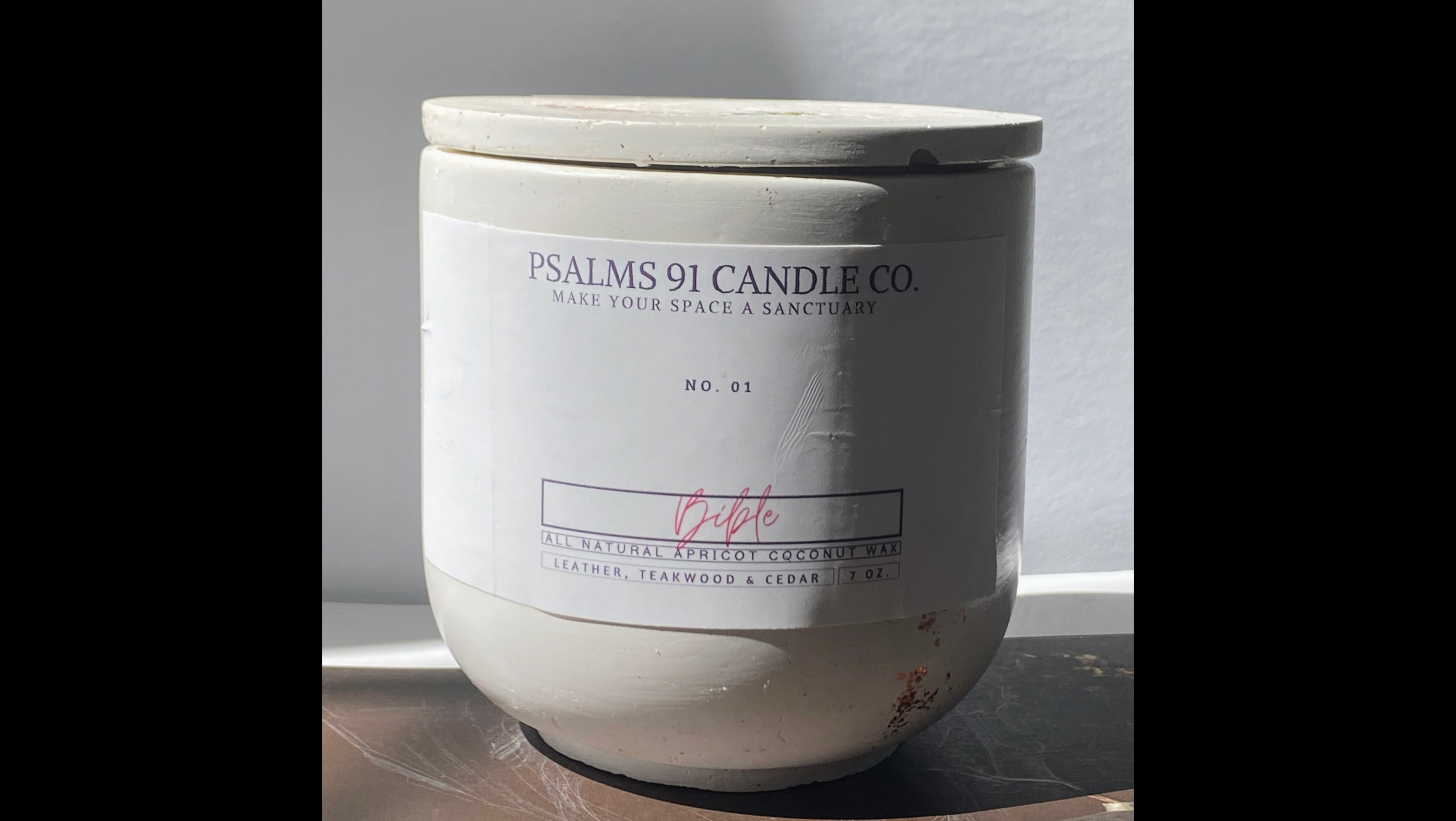 MIDI TULIP CEMENT VESSEL ALL NATURAL CANDLE