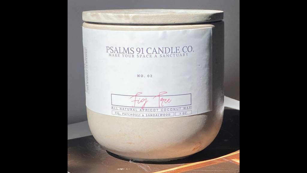 MIDI TULIP CEMENT VESSEL ALL NATURAL CANDLE