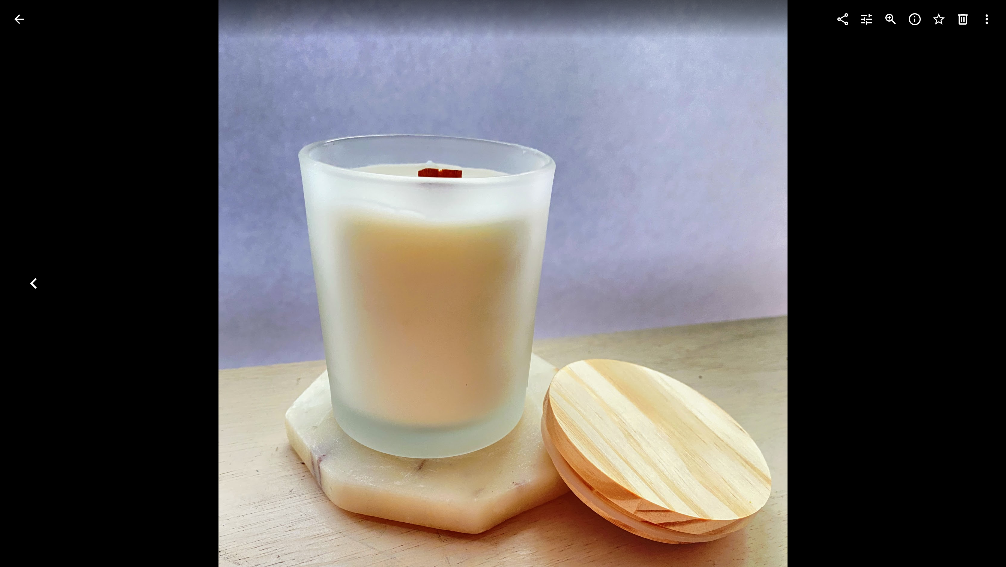 FROSTED GLASS VESSEL ALL NATURAL CANDLE WITH WOOD LID