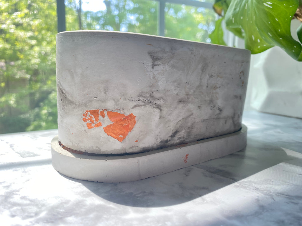 OVAL CEMENT ALL NATURAL CANDLE