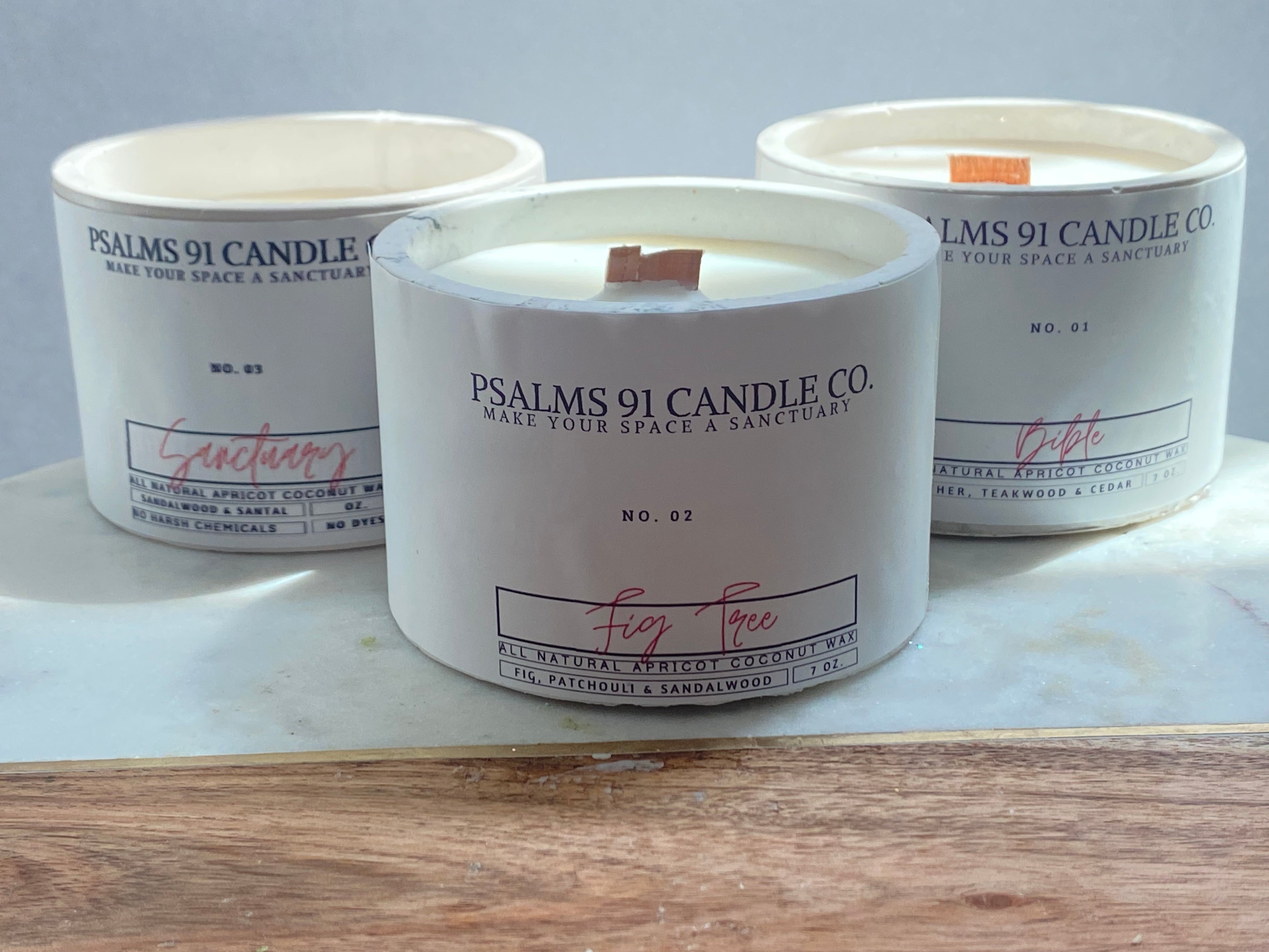 MINI CYLINDER CEMENT VESSEL ALL NATURAL CANDLE WITH LID