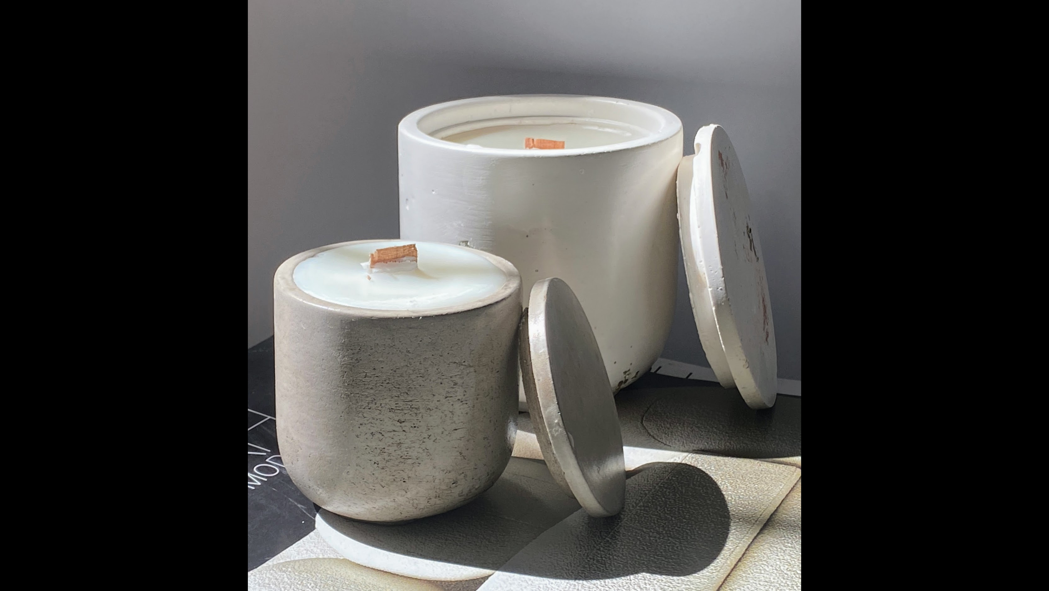 MINI AND MIDI TULIP CEMENT VESSEL ALL NATURAL CANDLE