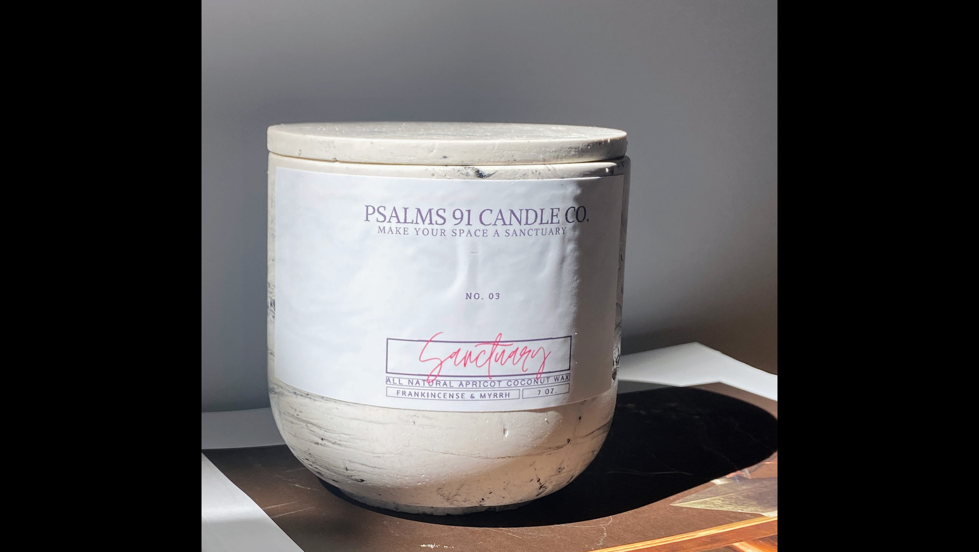 MIDI TULIP CEMENT VESSEL ALL NATURAL CANDLE